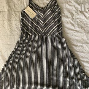 Black and White Striped Universal Thread Dress